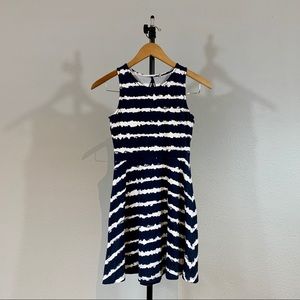 Navy/White Straps Jersey Girls Dress